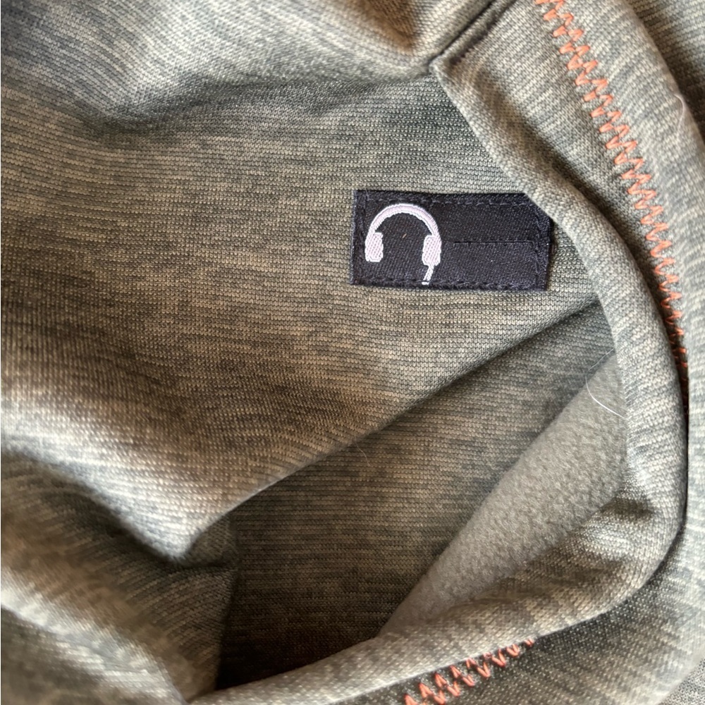 Boys Russell Dri-Power 360 Hoodie Army Green and Orange | Size XXL (18) - Picture 5 of 7